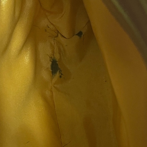 Kate Spade Laser Cut Dot Tan Leather Bag with Yellow Accents - Picture 6 of 12